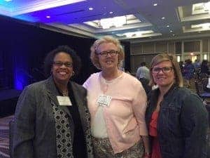 Jan and Emily at the National Children's Alliance Leadership Conference in Washington DC with Plenary Speaker Vicki Clark