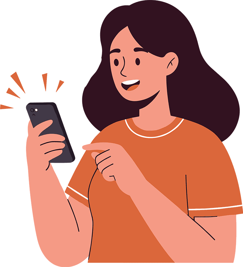 Illustration of woman on the phone