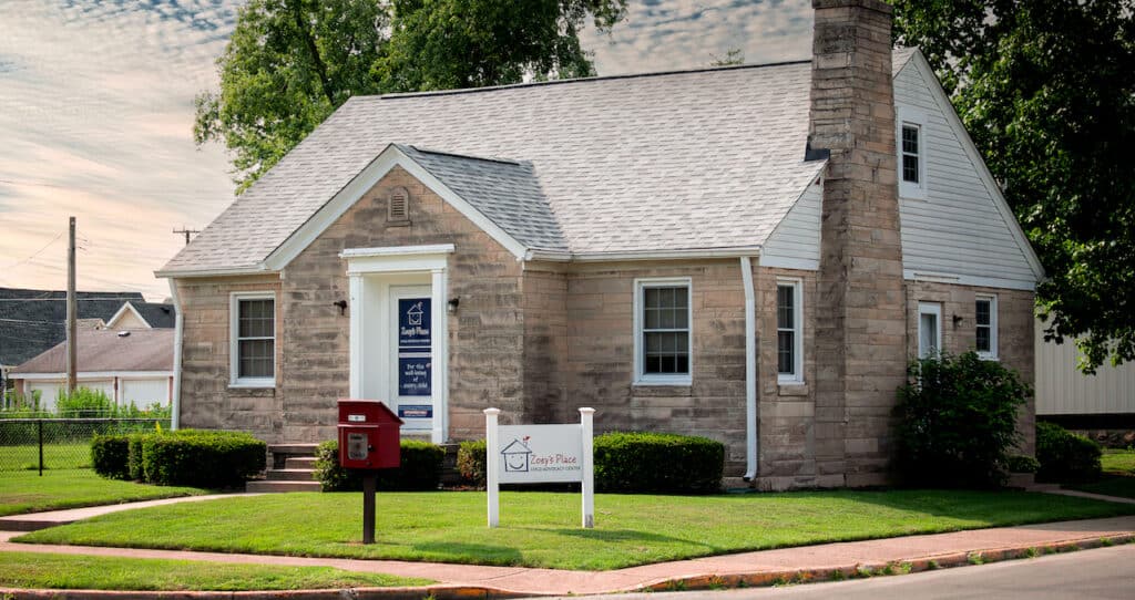 The exterior of Zoey's Place CAC in Hancock County