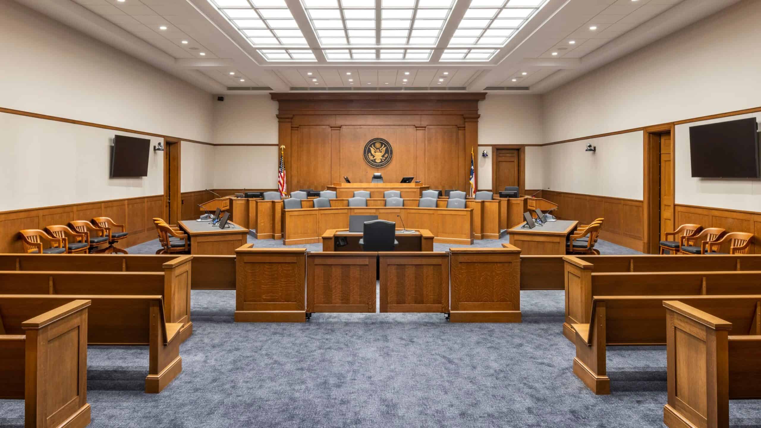 Courtroom scene